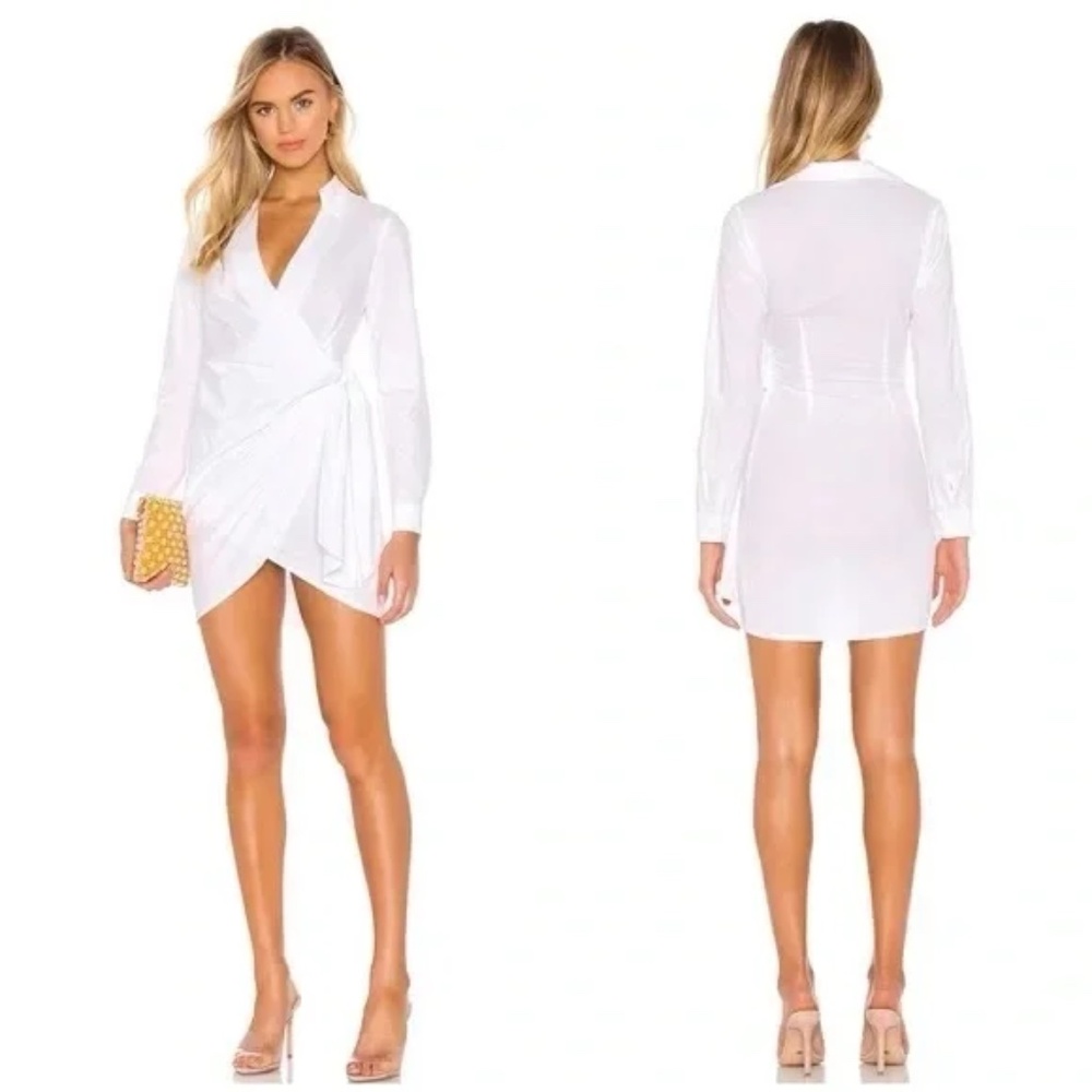 Superdown Sophie Draped Wrap Dress